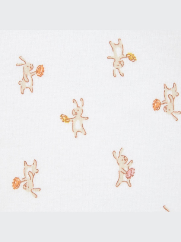 短肌着（ウサギ・クマ・2枚組）