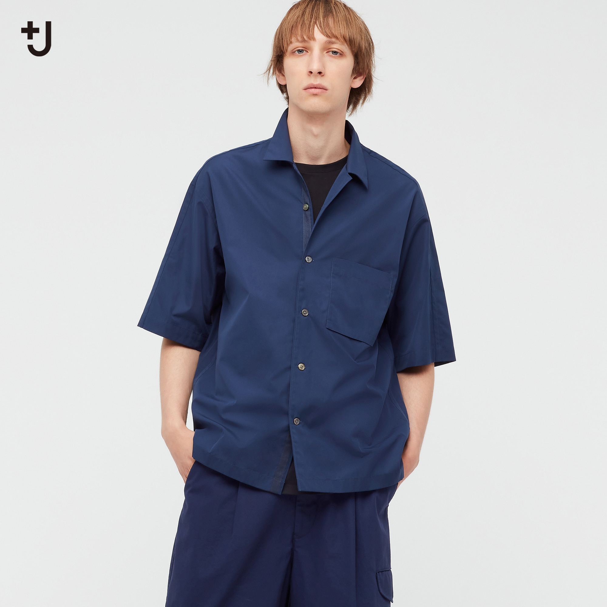 ユニクロ公式 | スーピマコットンオーバーサイズオープンカラーシャツ（半袖）
