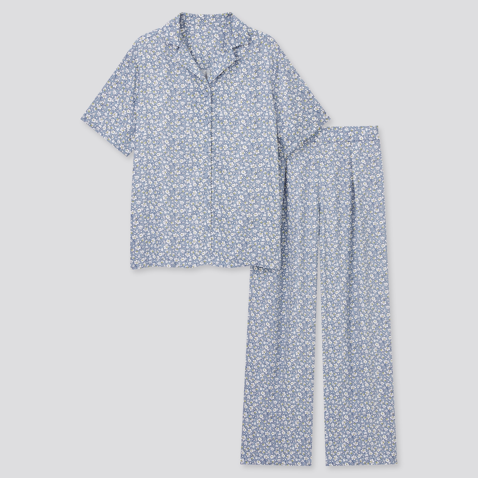 WOMEN S JOY OF PRINT RAYON SATIN SHORT SLEEVE PAJAMAS UNIQLO SG