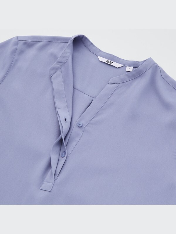 Blus Rayon Kerah Skipper Lengan 3/4