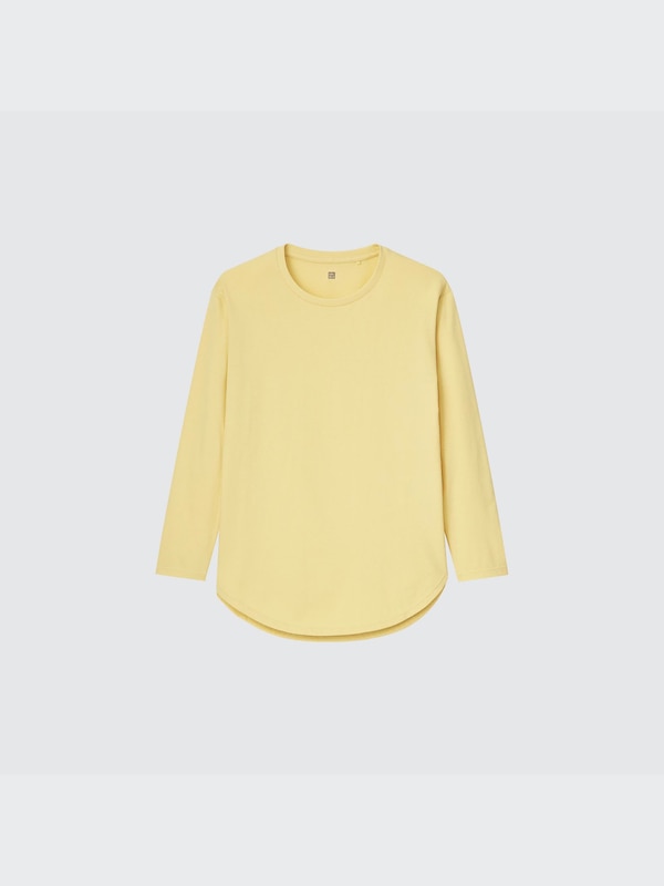 GIRLS スムースコットンシャツテールTシャツ（長袖）