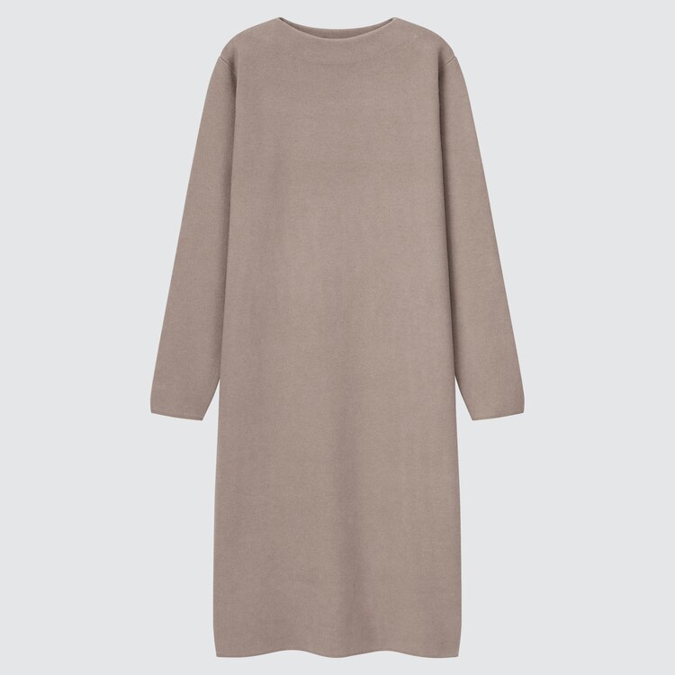 スフレヤーンボートネックワンピース スムース 長袖 Women ユニクロ
