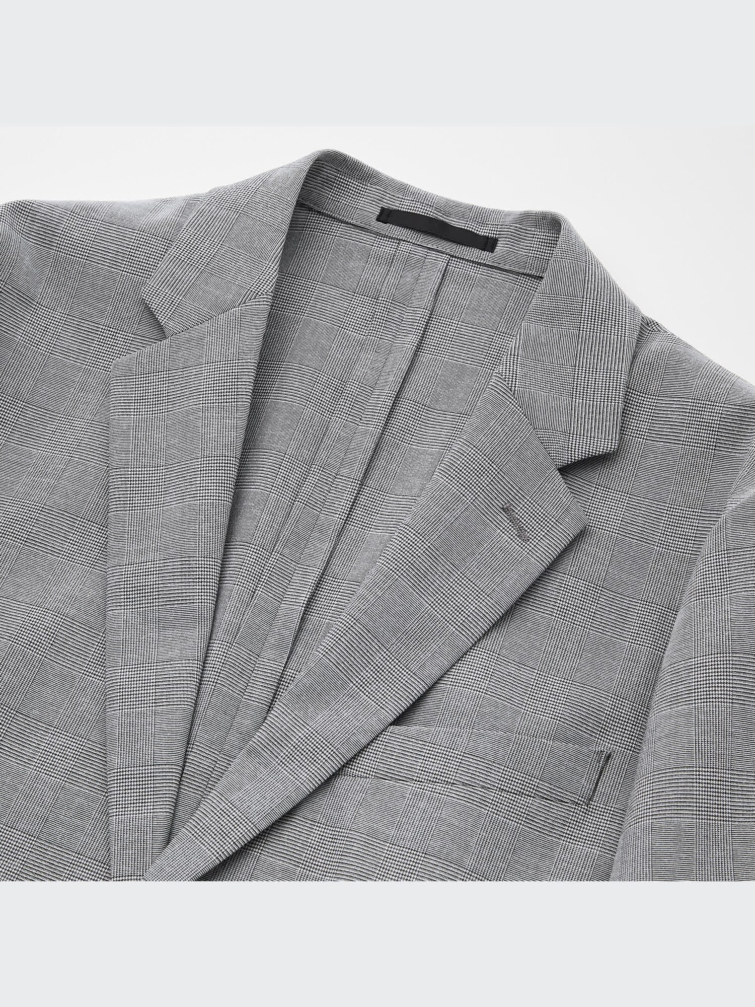 御予約品新品ユニクロ感動ジャケット/グレンチェックXS UNIQLO - UNIQLO テーラード ジャケット グレンチェック グレー