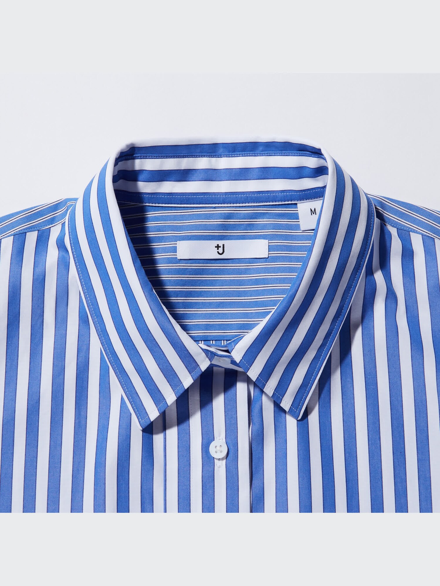 フランネル　長袖シャツ　M〜Lサイズ　綿100%　青ストライプ　超美品 GLOBAL WORK グローバルワーク シャツ 長袖 コットン ストライプ