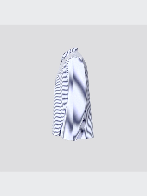 スーピマコットンストライプシャツジャケット（長袖）