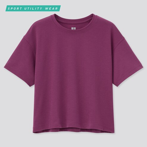 uniqlo cropped crew neck t shirt