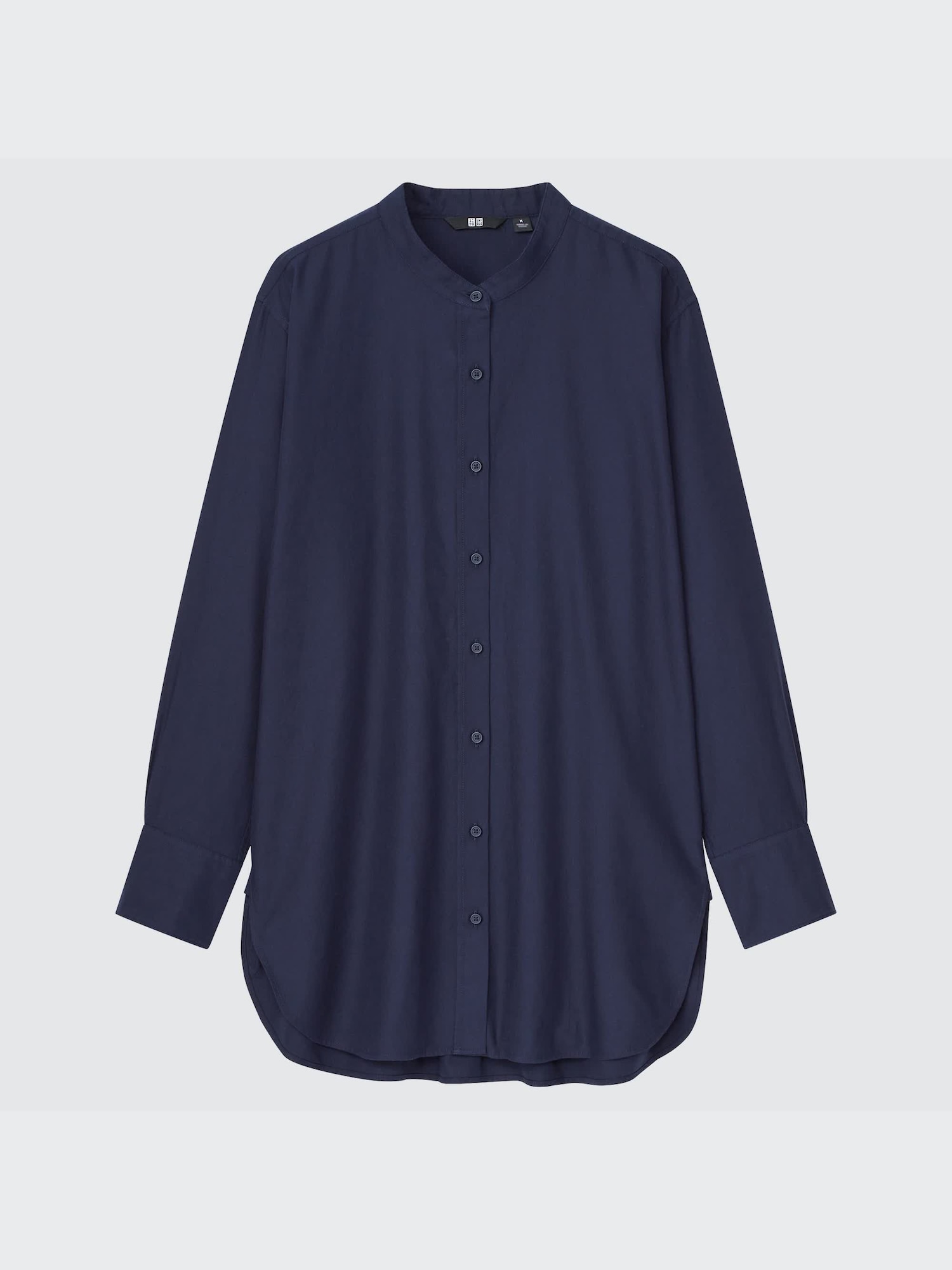 uniqlo スタンドカラーロングシャツ 販売