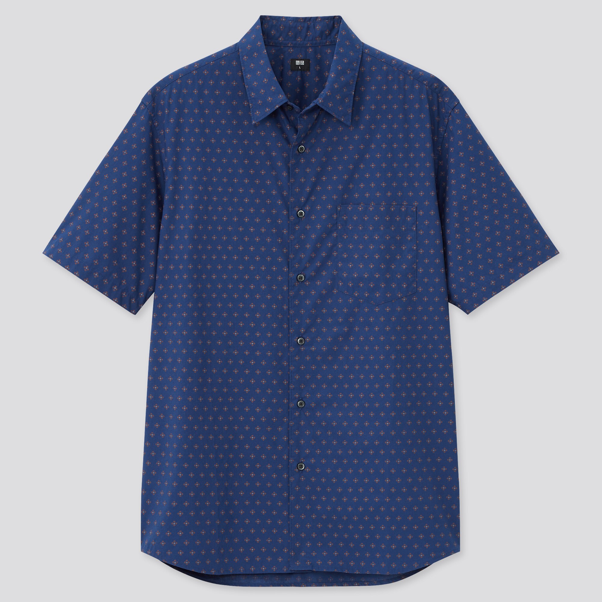 uniqlo men's short sleeve button down