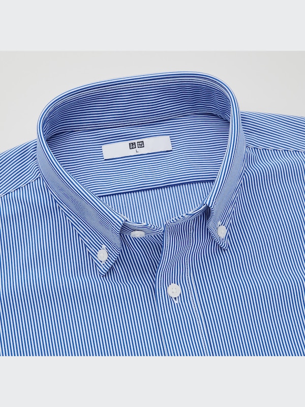 ファインクロス コンフォート ストライプシャツ（ボタンダウンカラー・長袖）