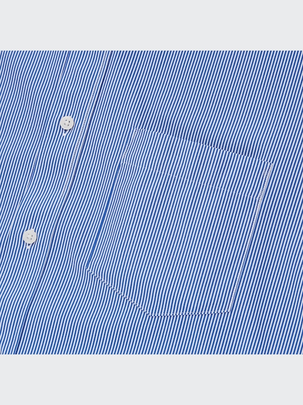 ファインクロス コンフォート ストライプシャツ（ボタンダウンカラー・長袖）