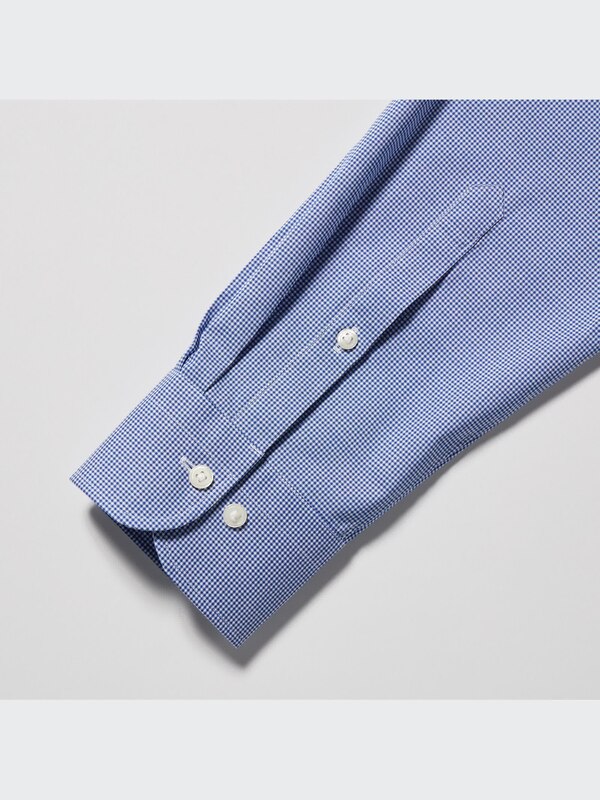 Áo Sơ Mi Co Giãn Kẻ Caro Dễ Chăm Sóc Dáng Ôm Dài Tay