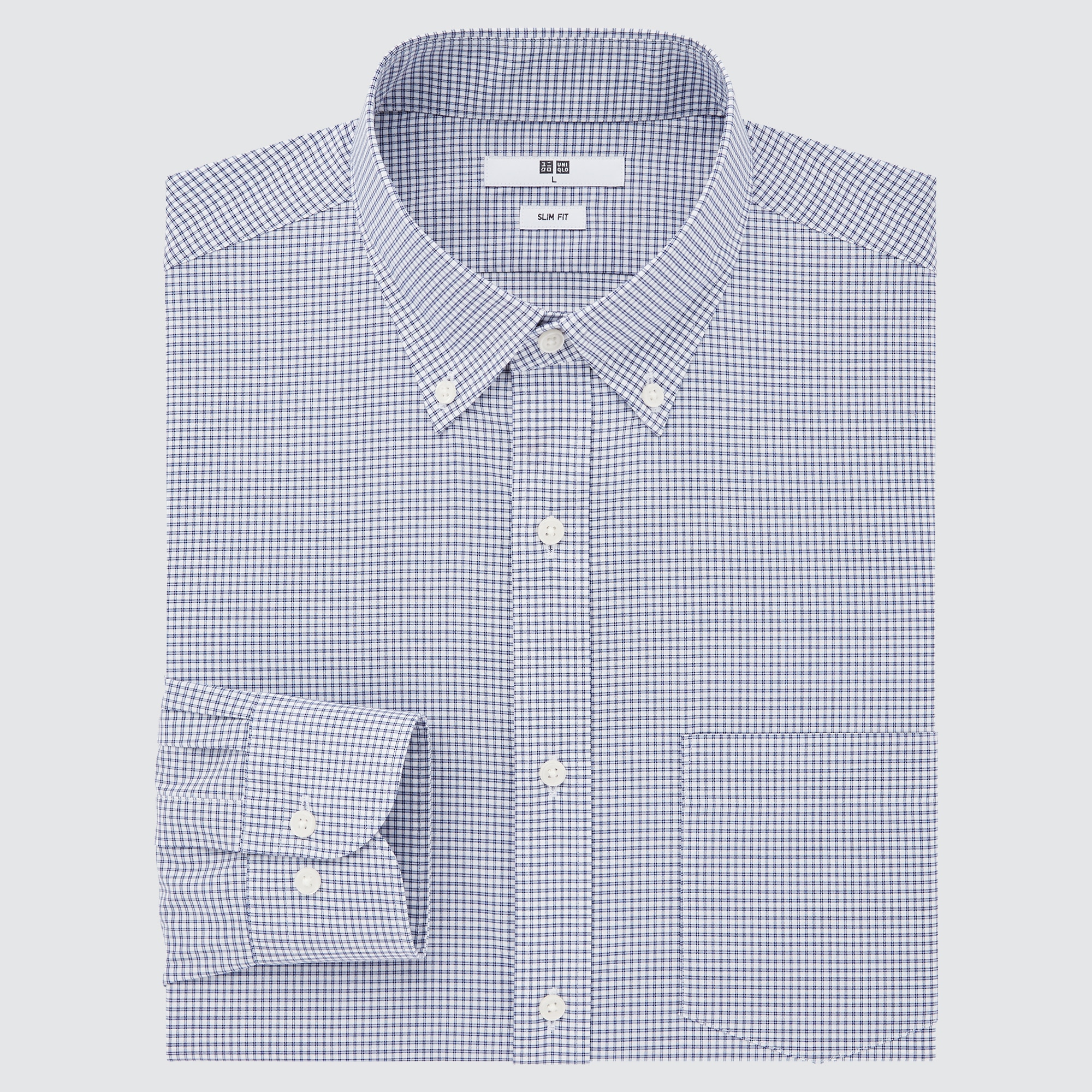 CHECKED STRETCH SLIM FIT SHIRT | UNIQLO ID