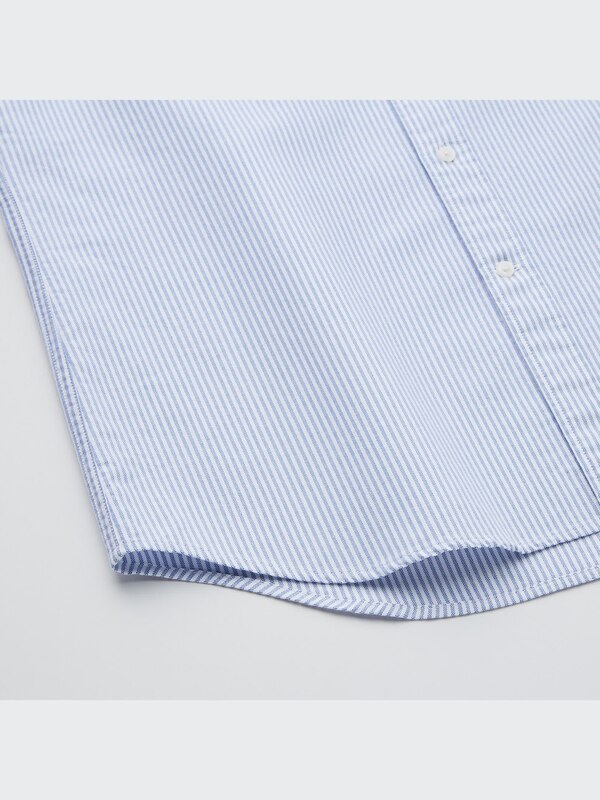 Kemeja Oxford Slim Fit Garis Lengan Panjang