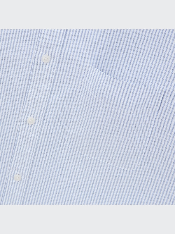 Kemeja Oxford Slim Fit Garis Lengan Panjang