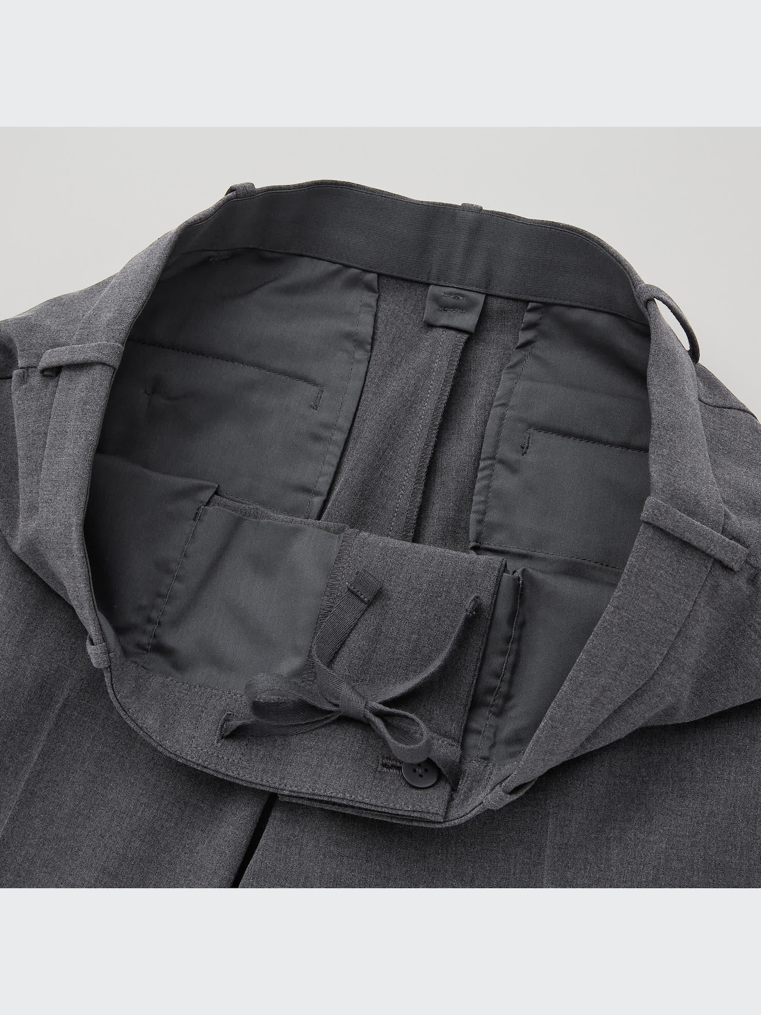 【新品未使用】ユニクロ ダブルジャケット スマートアンクルパンツ L グレー 丈上げ ダブル仕上げ！ UNIQLOスマートアンクルパンツ グレー XL