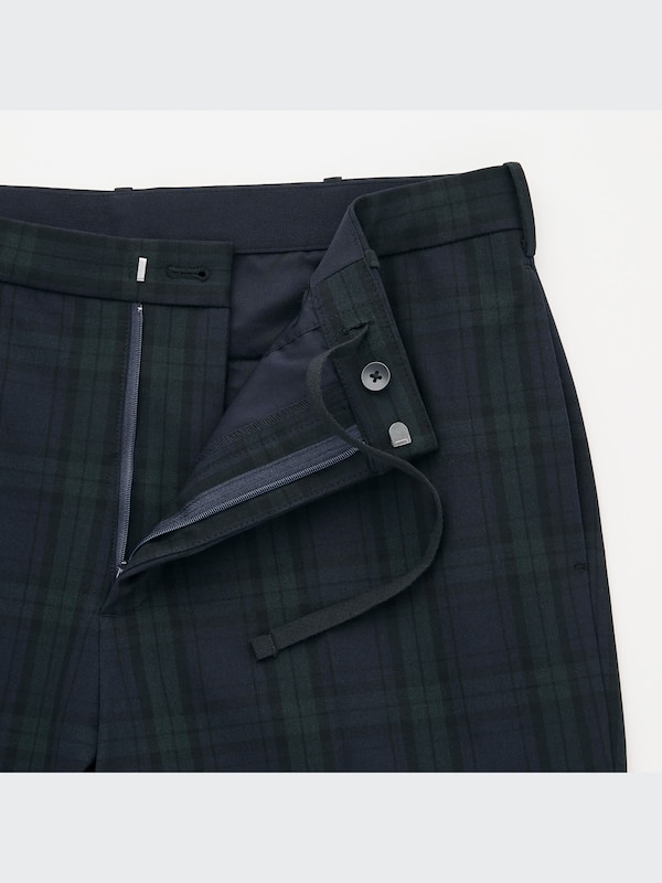 スマートアンクルパンツ 2WAYストレッチ（チェック・丈長め76cm）