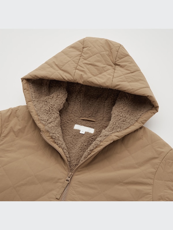 Pile Lined Fleece Quilted Parka
