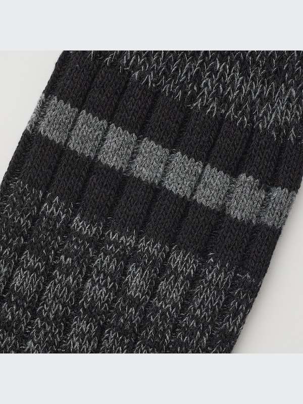 ヒートテックワイドリブボーダーソックス