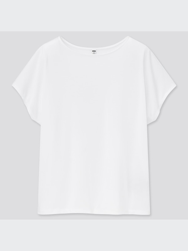 T-Shirt Drape Kerah Bulat Lengan Pendek