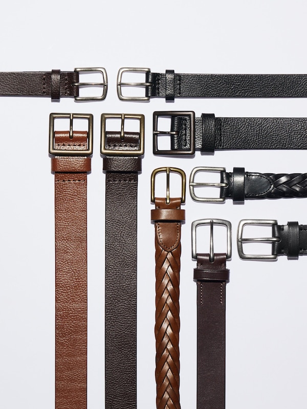 Leather Wide Mesh Belt