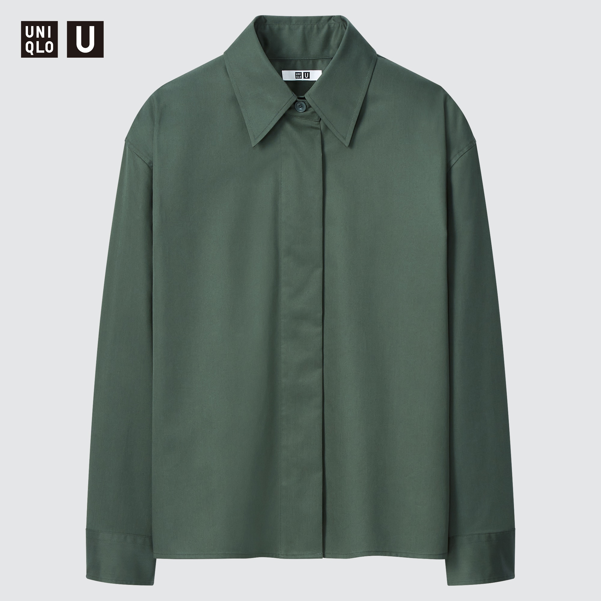 「コットンサテンシャツジャケット（長袖）、エクストラファインメリノタートルネックセーター（長袖）」の着用コーディネート| ユニクロ