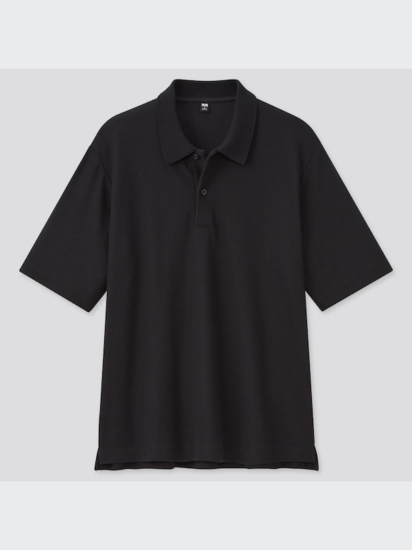 Men's Waffle Polo Short Sleeve Shirt UNIQLO ID