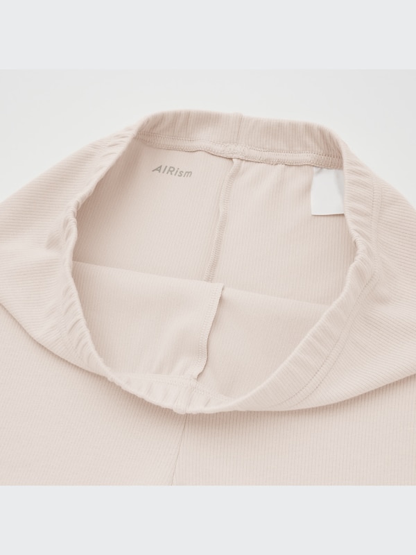 エアリズムコットンリブUVカットレギンス（スリット・10分丈）