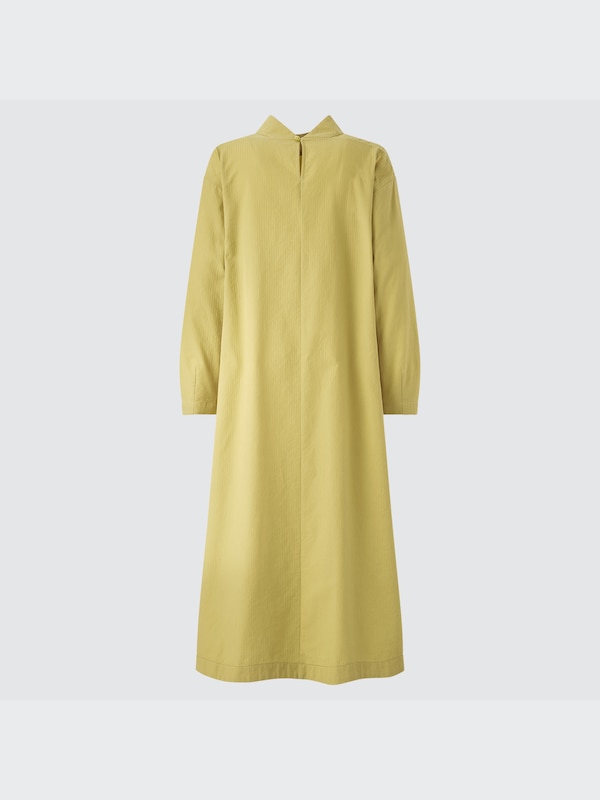 コットンドビーAラインワンピース（長袖）