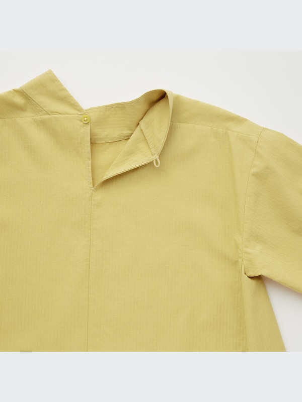 コットンドビーAラインワンピース（長袖）