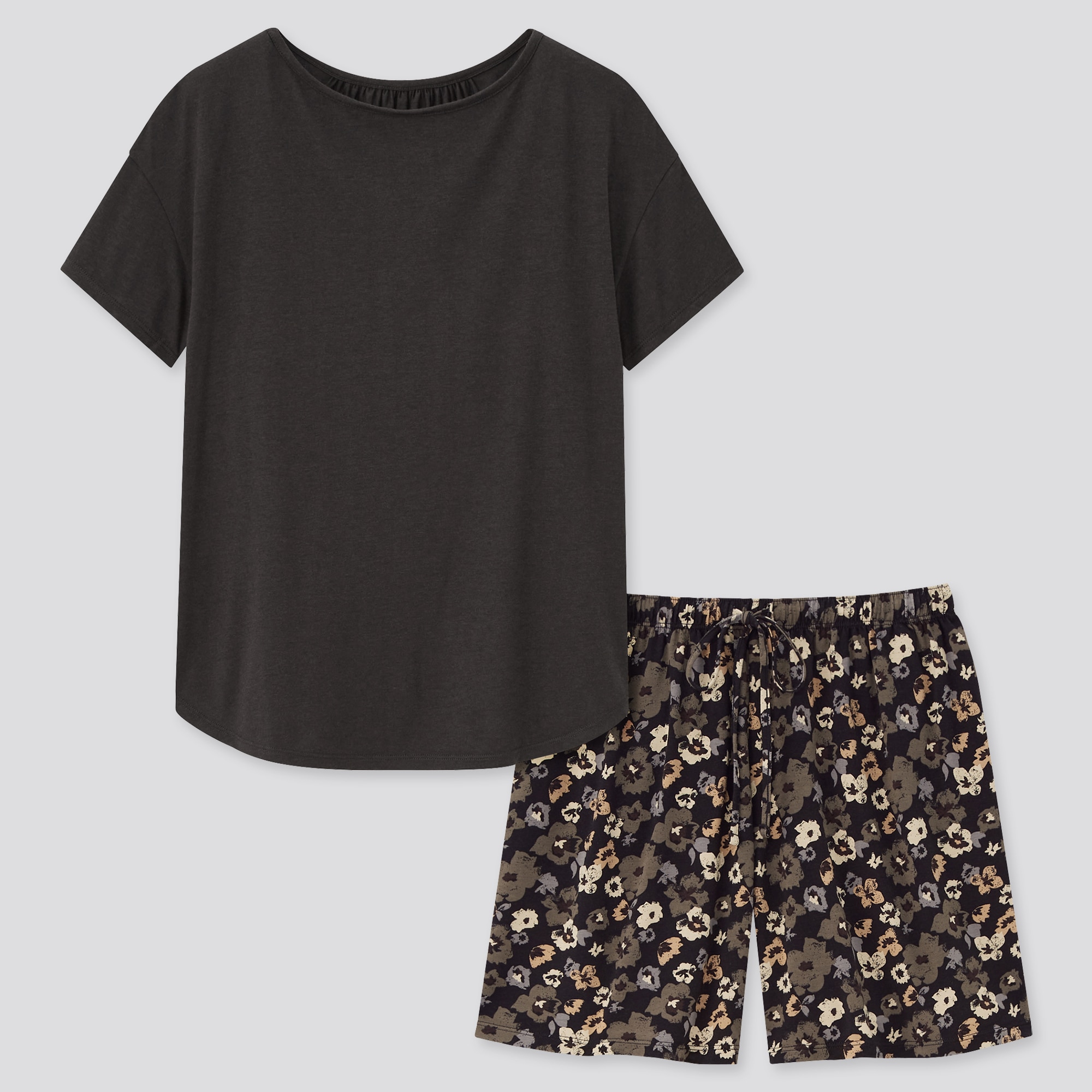 WOMEN'S DRAPE JERSEY SHORT SLEEVE SET 