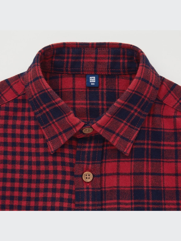 フランネルチェックシャツ（長袖）