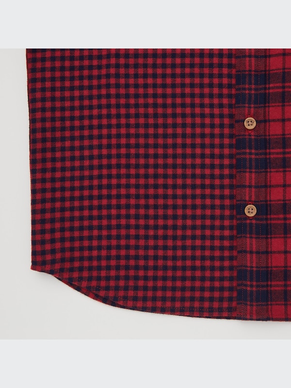 フランネルチェックシャツ（長袖）