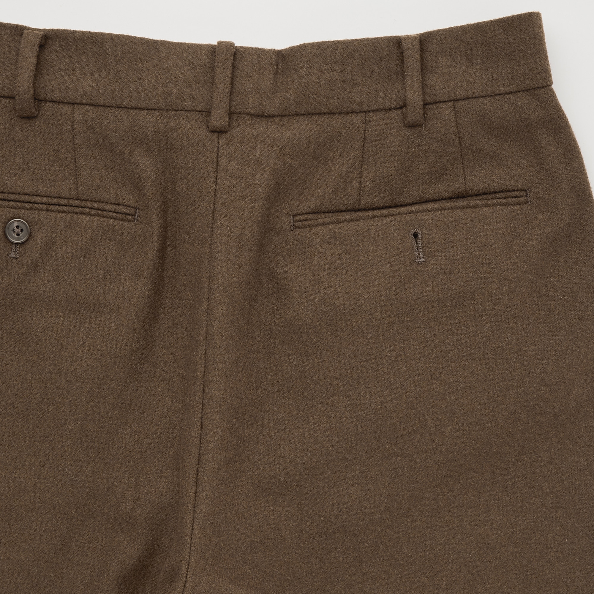 Studio 73 - Dark Brown Wool Flannel Pleated Trousers | Baltzar