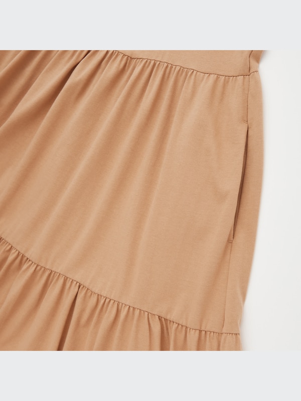 Smooth Cotton Tiered Sleeveless Dress