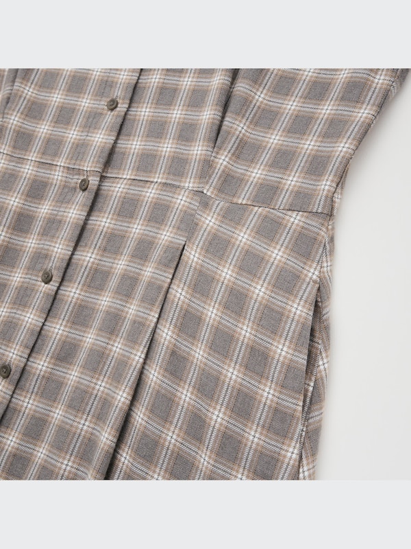 ソフトフランネルフレアワンピース（長袖）