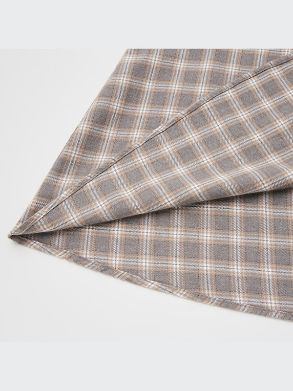 ソフトフランネルフレアワンピース（長袖）