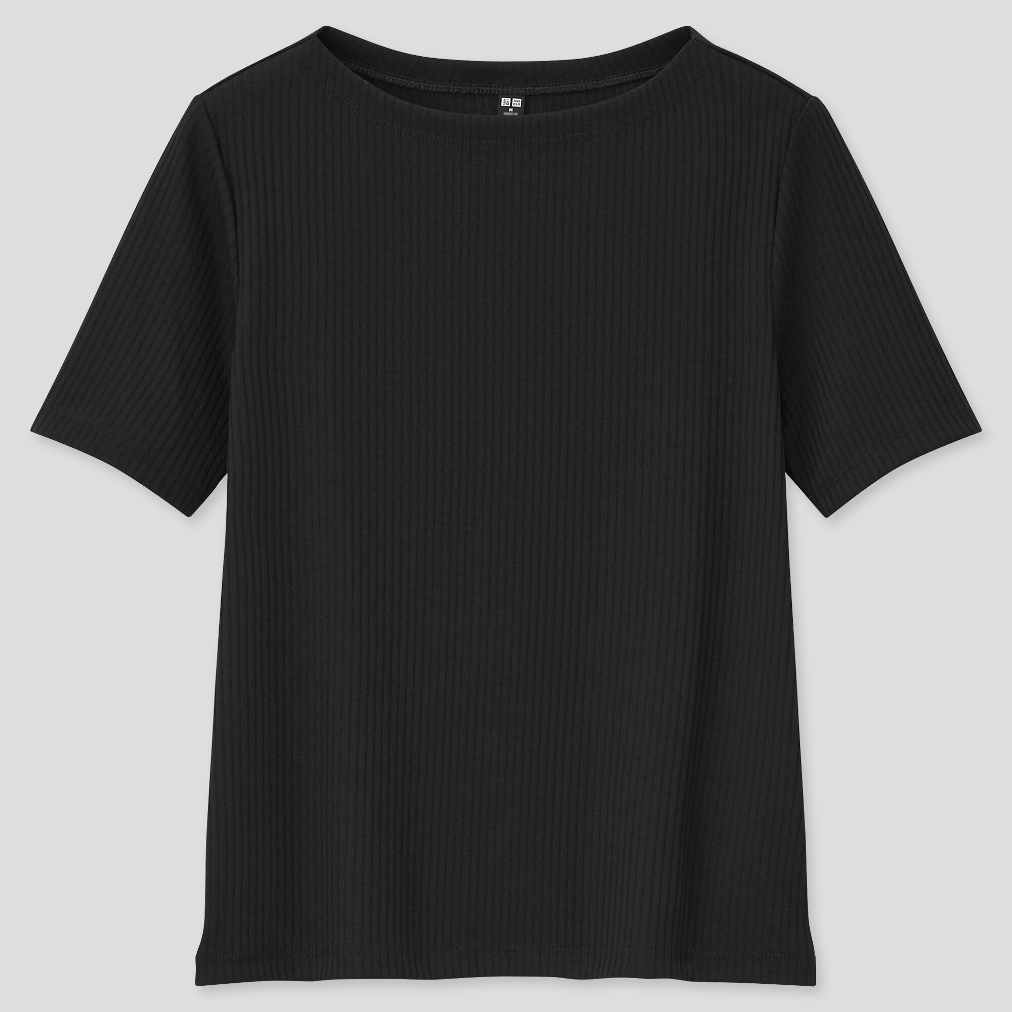 Uniqlo ribbed high 2025 neck half sleeve