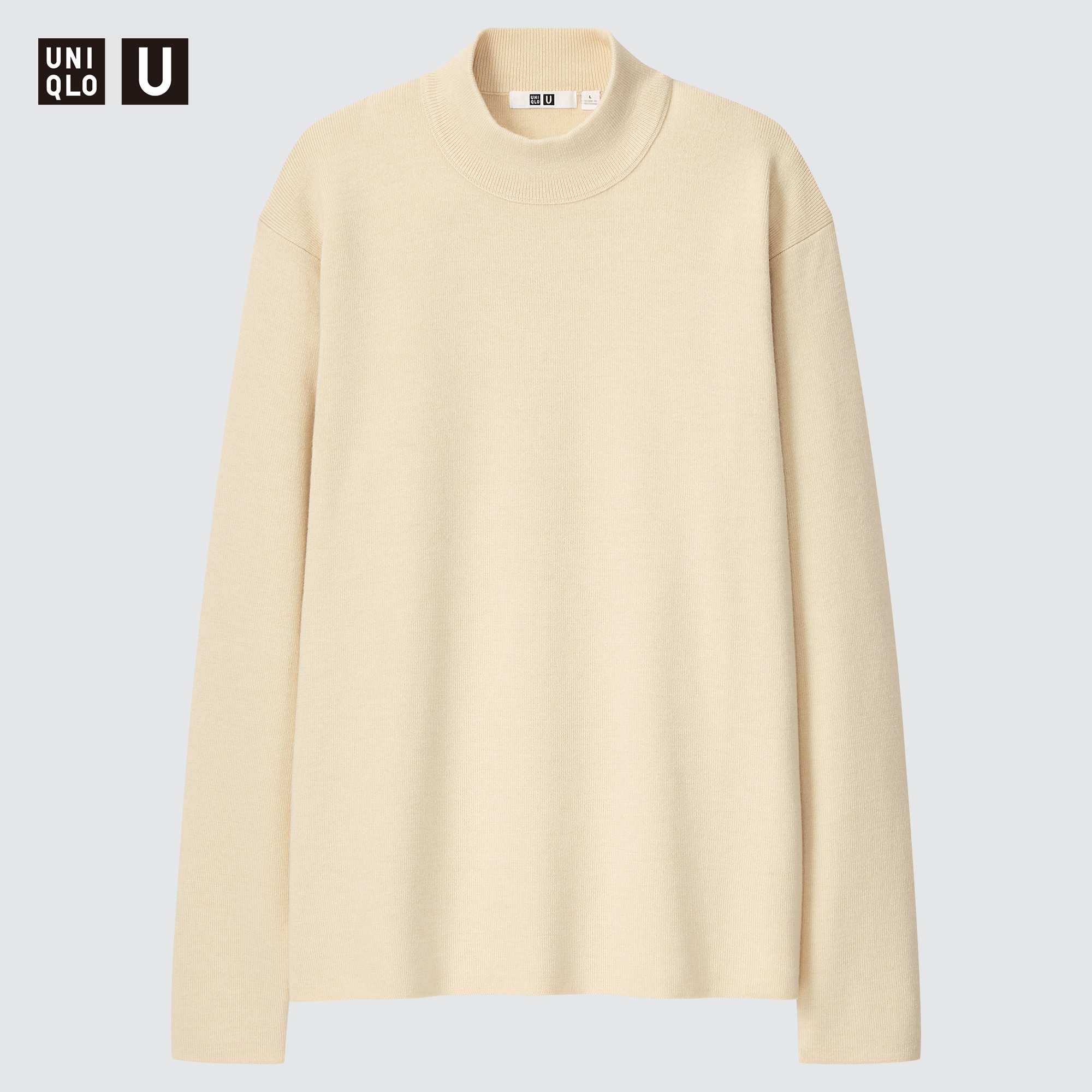 ユニクロ公式 | メリノブレンドモックネックセーター（長袖）