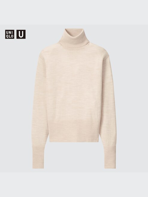 WOMEN'S EXTRA FINE MERINO TURTLENECK SWEATER UNIQLO PH
