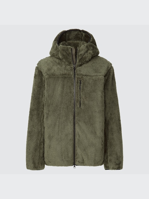 Windproof Fluffy Fleece Hoodie Fuzzy Uniqlo Jacket Unisex Fleece