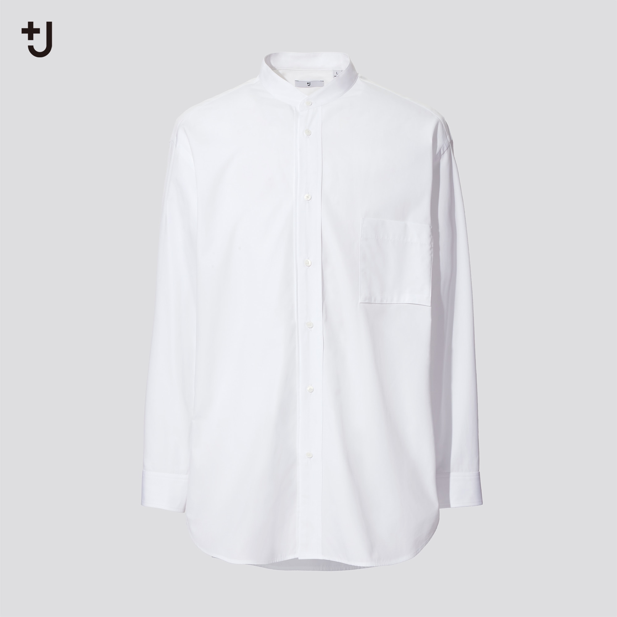 ユニクロ公式 | スーピマコットンオーバーサイズスタンドカラーシャツ 