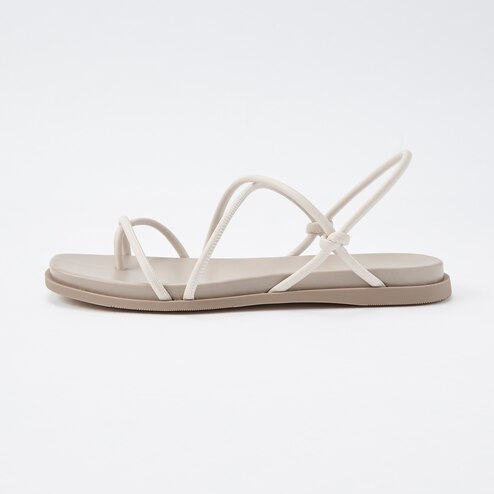 narrow white sandals