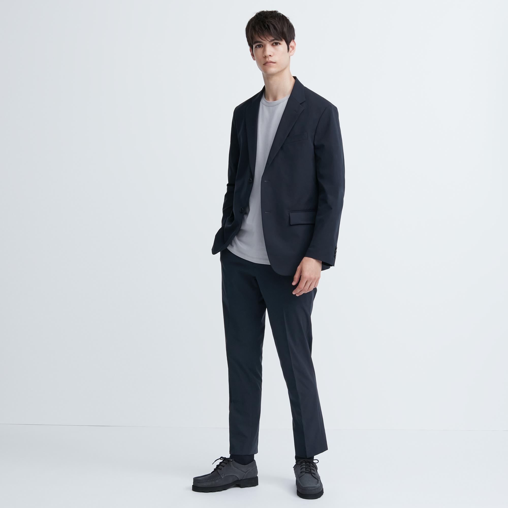 UNIQLO ユニクロ ストレッチ グレー スーツセットアップ L - スーツ