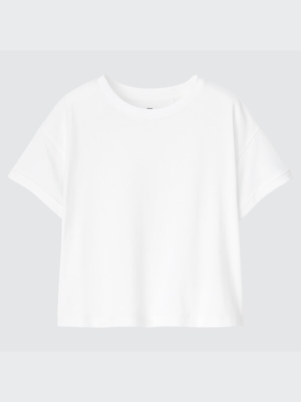 GIRLS エアリズムコットンクロップドTシャツ（半袖）