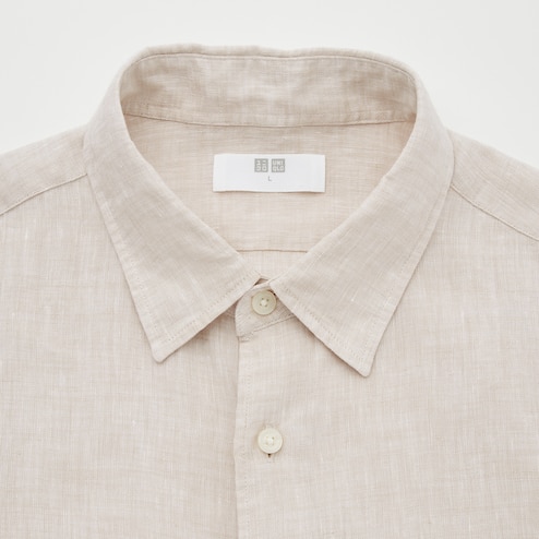 White Linen Shirt Sustainable Shirts for Men Organic Linen Long