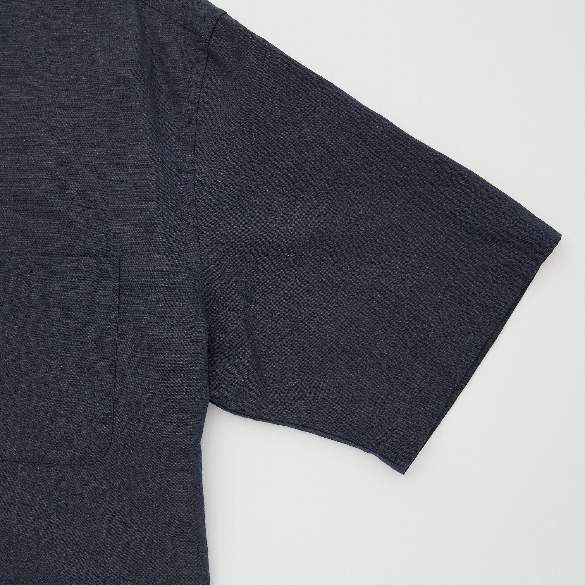 MEN'S LINEN COTTON STAND COLLAR SHORT 