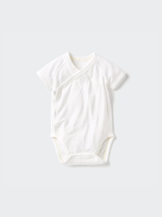 コットンメッシュボディスーツ/前開き