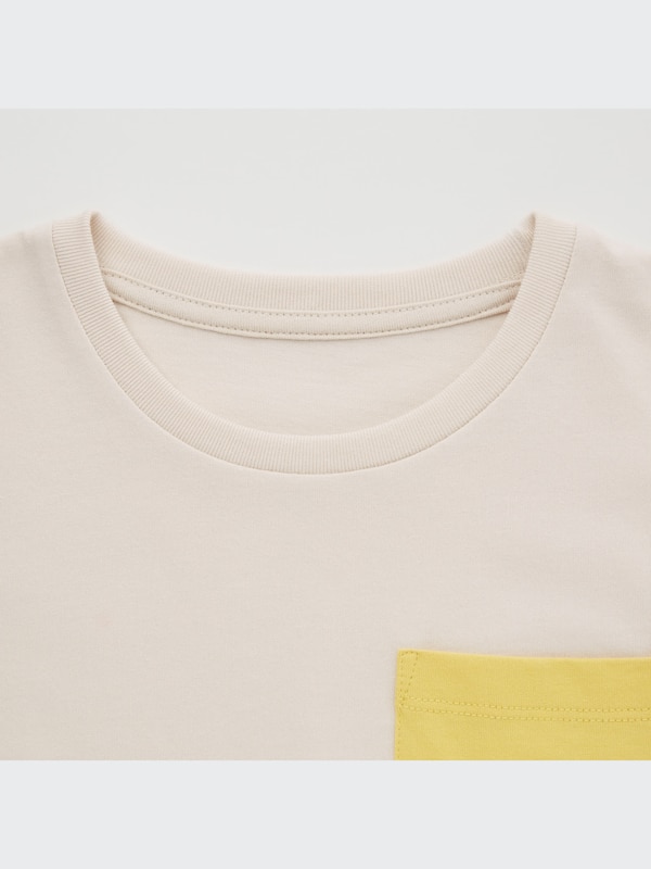 エアリズムコットンTシャツ（カラーブロック・半袖）