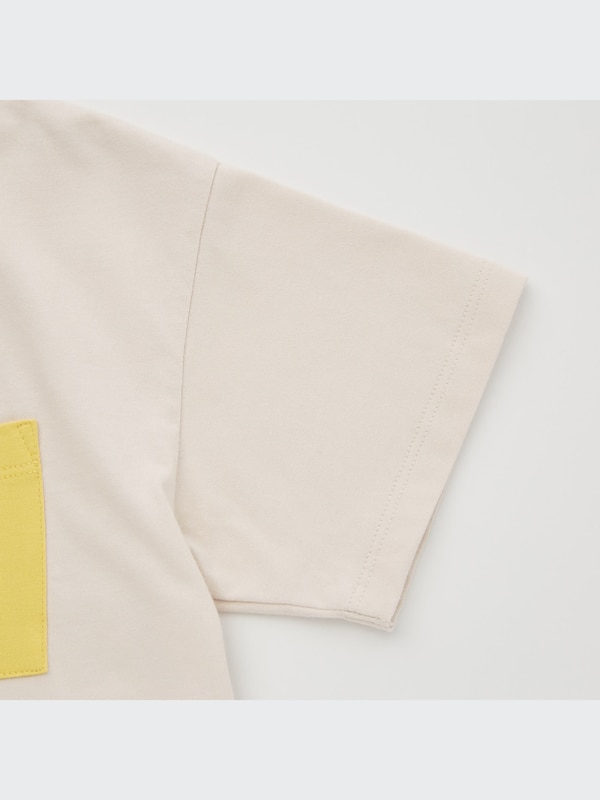 エアリズムコットンTシャツ（カラーブロック・半袖）