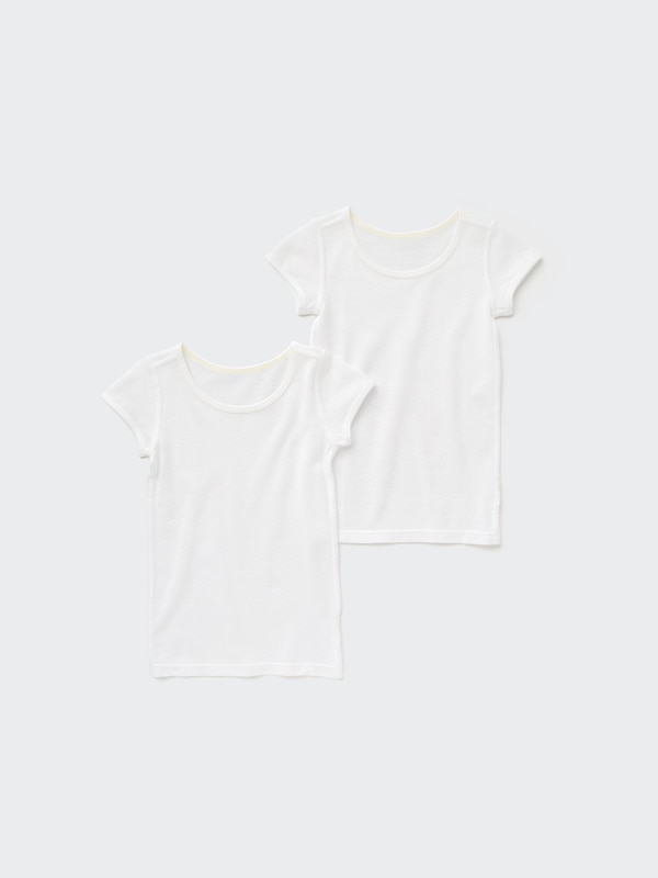 コットンメッシュインナーT（半袖・2枚組）